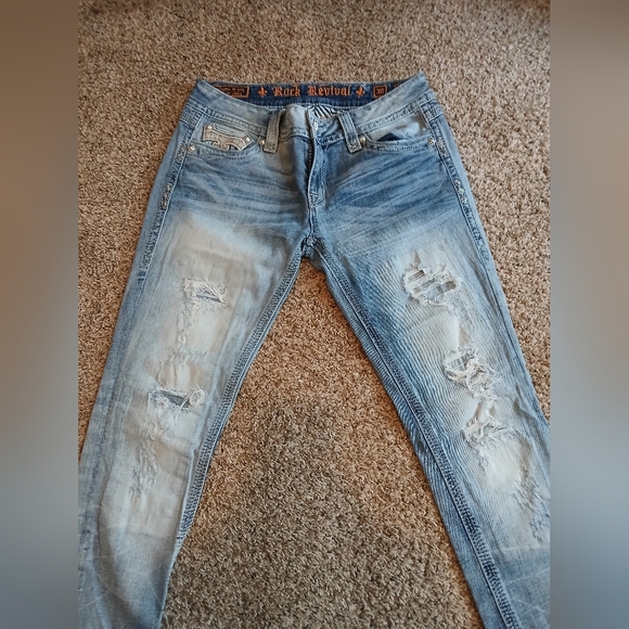 Rock Revival Light Blue Denim Jeans - Picture 4 of 4